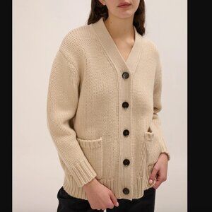 NWT DEMYLEE NEW YORK Taylor Wool Cardigan in Antique White